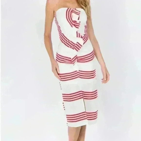 NWT White and red tube dress - Picture 5 of 6